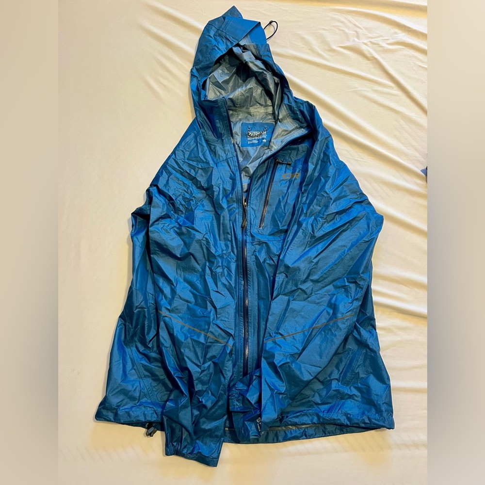 Outdoor Research Ultralight Helium Rain Jacket - Women’s M, Blue